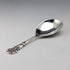 1982 British vintage sterling silver tea caddy spoon, 13g, rose decoration, JB Chatterley