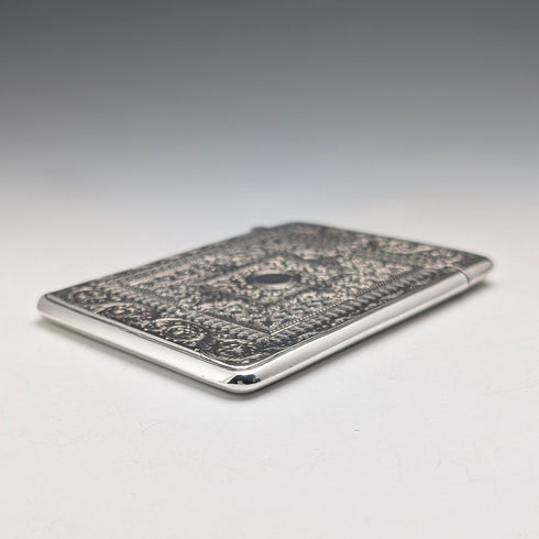 1881 年英國古董莎士比亞雕刻純銀卡片盒 77 克喬治聯合