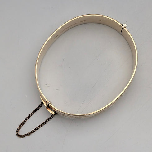 復古 9ct 鍍金花卉雕刻手鍊 L&Co