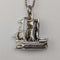 Vintage sailboat pendant with sterling silver necklace