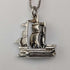 Vintage sailboat pendant with sterling silver necklace