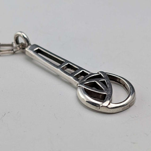 Vintage Arts & Crafts Design Sterling Silver Pendant with Sterling Silver Necklace