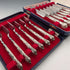 Circa 1974 British Vintage Pure Silver Handle Tea Knife & Fork 6 Pair Harrison Brothers Case Included