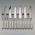 Circa 1974 British Vintage Pure Silver Handle Tea Knife & Fork 6 Pair Harrison Brothers Case Included