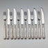 Circa 1974 British Vintage Pure Silver Handle Tea Knife & Fork 6 Pair Harrison Brothers Case Included