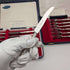 Circa 1974 British Vintage Pure Silver Handle Tea Knife & Fork 6 Pair Harrison Brothers Case Included