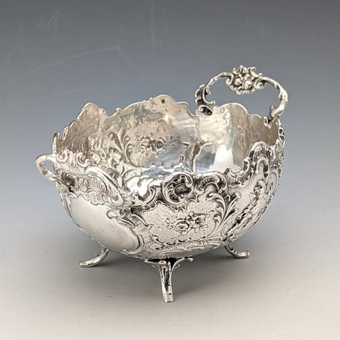 1900年頃 ドイツアンティーク 800シルバー製 2ハンドルボウル 140g
