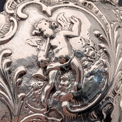 1900年頃 ドイツアンティーク 800シルバー製 2ハンドルボウル 140g