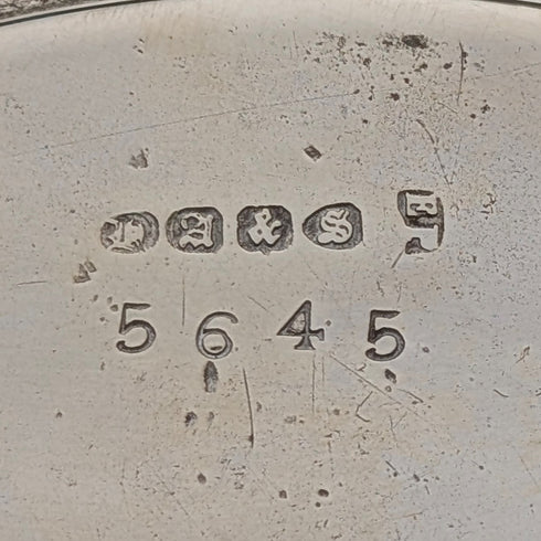 古董英國鍍銀餅乾桶,飾有鳥類