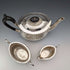 Juego de té de 3 piezas de plata plateada antigua británica, George Shadford Lee & Henry Wigfull
