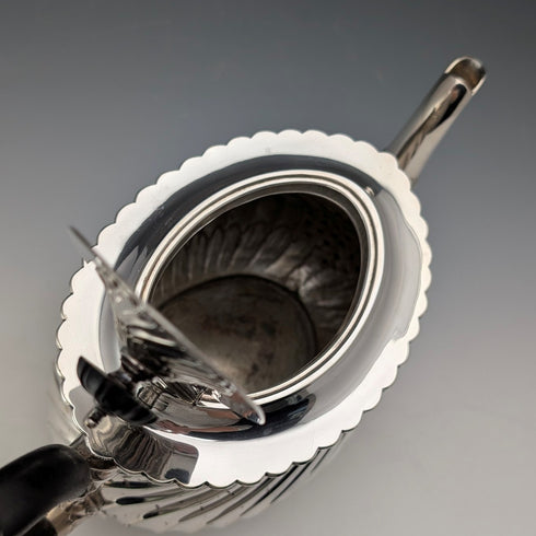 英国アンティーク シルバープレート製 ティーセット 3点セット George Shadford Lee&Henry Wigfull