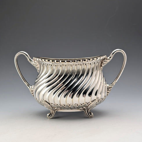 Juego de té de 3 piezas de plata plateada antigua británica, George Shadford Lee & Henry Wigfull