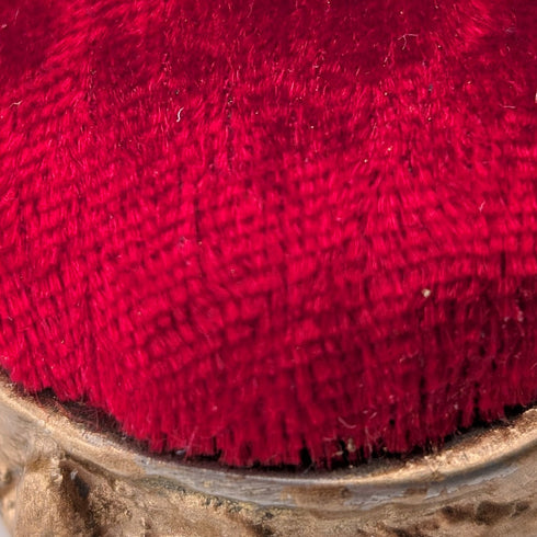 1920年代 アンティーク 真鍮製 椅子型 懐中時計ホルダー レッドベロアシート