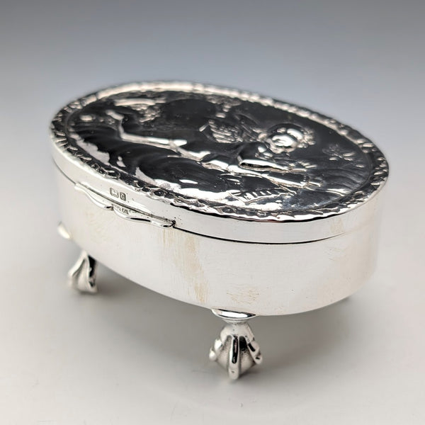 1903 年英國古董純銀珠寶盒 111 克 George Nathan&Ridley Hayes