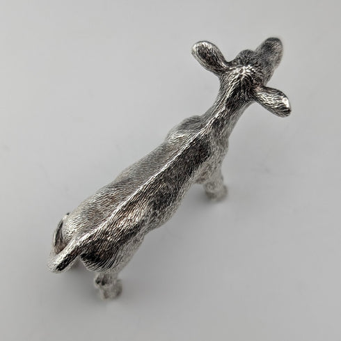 英国 純銀製 仔牛ミニチュア フィギュリン 140g J B Plating Co