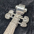 Vintage sterling silver filigree violin miniature in case
