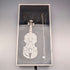 Vintage sterling silver filigree violin miniature in case