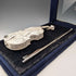 Vintage sterling silver filigree violin miniature in case