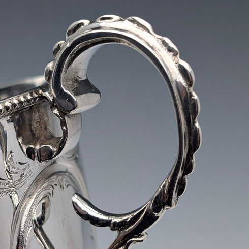 1860 British antique sterling silver stemmed cup 153g James Beebe