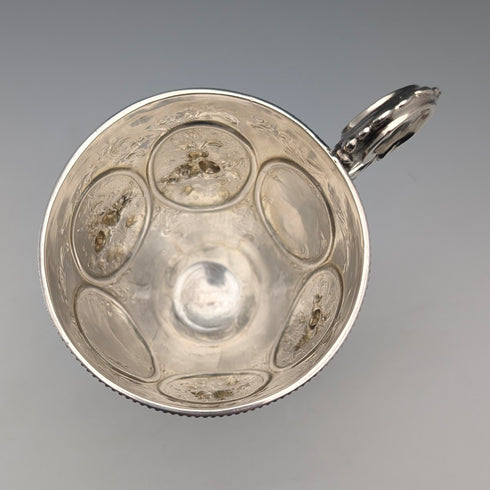 1860 British antique sterling silver stemmed cup 153g James Beebe