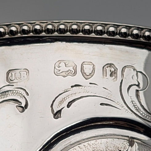 1860 British antique sterling silver stemmed cup 153g James Beebe