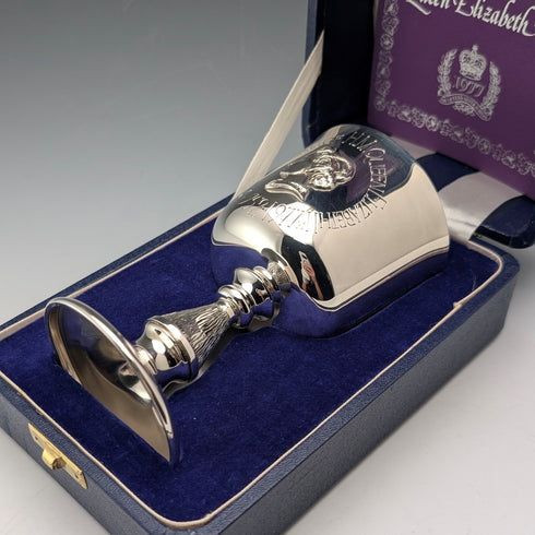 1977 Elizabeth II Silver Jubilee Pure Silver Goblet 142g Box and instructions included Very good condition