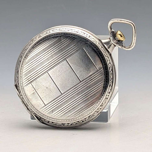 Antique Swiss CORGEMONT pocket watch, Art Deco, silver side open face, in good working order