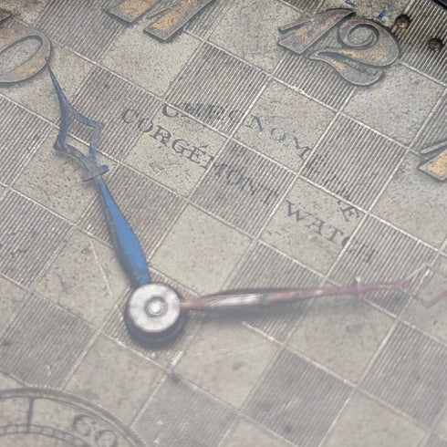 アンティーク スイスCORGEMONT 懐中時計 アールデコ 銀側オープンフェース 動作良好