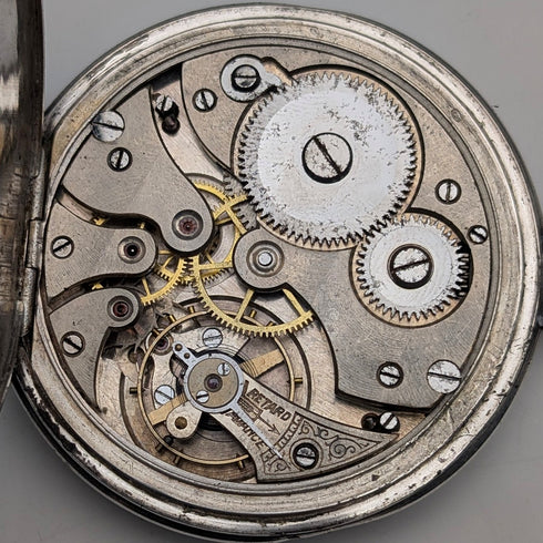 アンティーク スイスCORGEMONT 懐中時計 アールデコ 銀側オープンフェース 動作良好