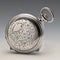 1908年頃 アンティーク ロンジン 懐中時計 スクロール彫刻 銀側ハンターケース 動作良好