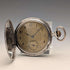 Antique Swiss made unsigned pocket watch with silver side niello decoration, slim hunter case, in good working order