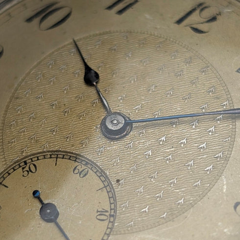 アンティーク スイス製 無銘 懐中時計 銀側ニエロ装飾 薄型ハンターケース 動作良好