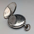 Antique Swiss made unsigned pocket watch with silver side niello decoration, slim hunter case, in good working order