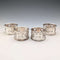 Set of 4 early 20th century British antique silver plate napkin rings