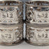 Set of 4 early 20th century British antique silver plate napkin rings