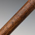 1920s British antique brown shaft, curved handle, sterling silver decoration, walking stick, 89cm
