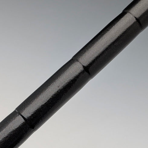 1920s British antique black shaft curved handle pure silver decorated walking stick 91cm