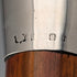 1924 British antique tan shaft sterling silver rondelle handle walking stick 89cm