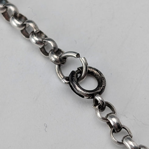 1977年英國純銀禧年錠吊墜搭配純銀項鍊,總重42克,Ralph Weston