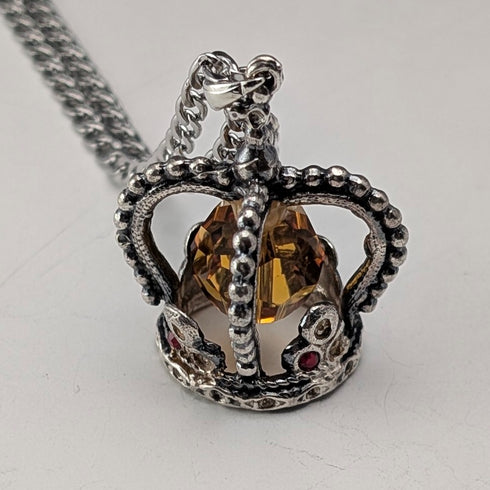 1979年英國復古皇冠吊墜項鍊 GDM