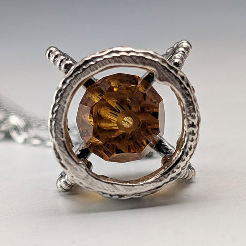 1979年英國復古皇冠吊墜項鍊 GDM