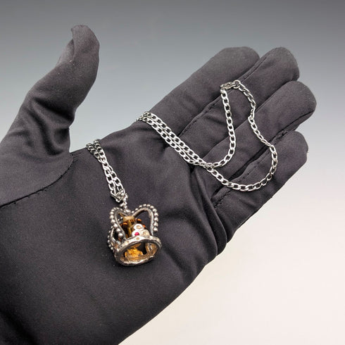 1979年英國復古皇冠吊墜項鍊 GDM