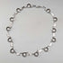 Vintage sterling silver turquoise glass and marcasite necklace 23g