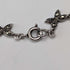 Vintage sterling silver turquoise glass and marcasite necklace 23g