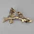 Vintage Vermeil Sterling Silver Lovebird Brooch