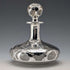 Antique American Art Nouveau Silver Overlay Glass Perfume Bottle