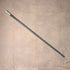 1922 British antique black shaft sterling silver rondelle handle walking stick 91cm MS