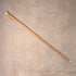 1924 British antique tan shaft sterling silver rondelle handle walking stick 91cm