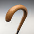1923 British antique tan shaft, curved handle, pure silver decoration, walking stick, 91cm, K&S