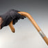 1923 British antique tan shaft, curved handle, pure silver decoration, walking stick, 91cm, K&S